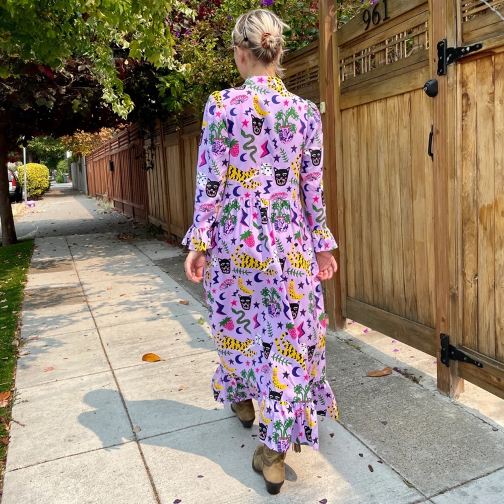 Nooworks OIVE Dress in Hasting Pattern witchy Maxi Dress